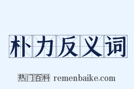 朴力反义词是什么意思的图片
